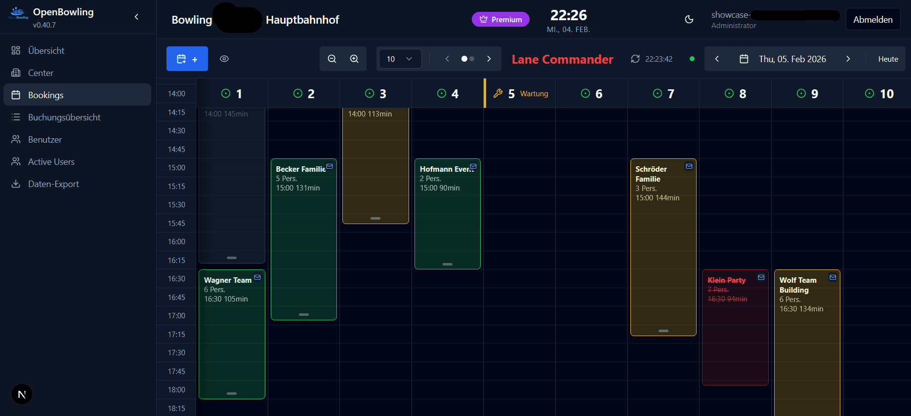 Lane Commander Interface